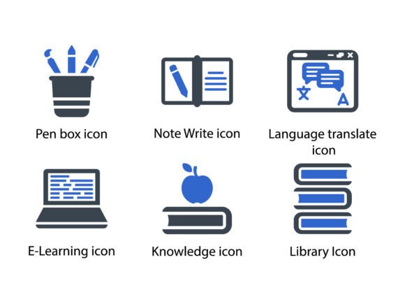 A Modern Education Icon Set for Editorial Graphics