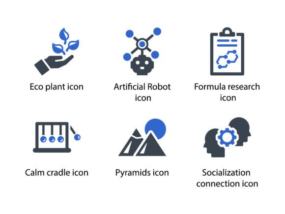 A Practical Review of the Science Experiments Blue Icon Set