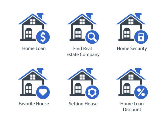 A Real Estate Icon Set for Embroidered Projects