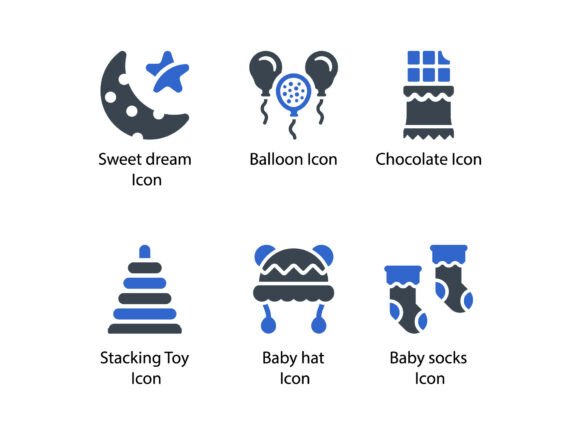 Childhood Baby Icon Set 8: Icons & Graphics That Work
