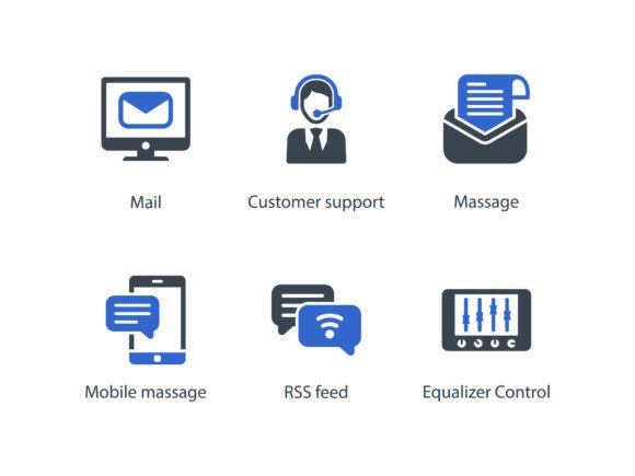 Communication Icon Set 3: Icons & Graphics for Digital Sellers