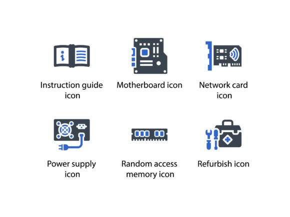 Computer Hardware Icon Set 4: Graphics & Icons
