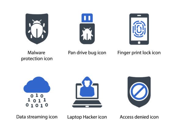 Internet Security Icon Set 9: Icon Graphics for Designers