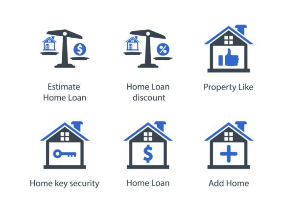 Real Estate Icon Set 6: Modern Graphics for Commercial Projects